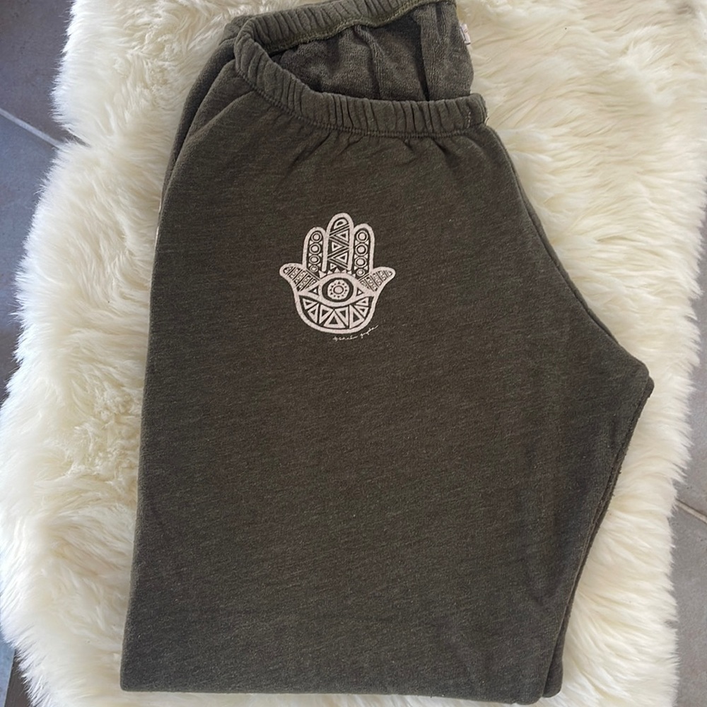 Spiritual Gangster camp green sweatpants